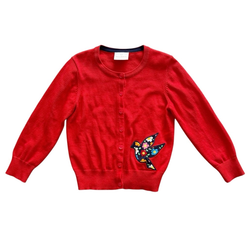 Hanna Andersson Bird Appliqué Cardigan